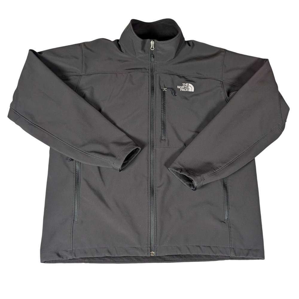 The North Face Apex Bionic Softshell Jacket Black Windproof Fleece Lined Mens XL